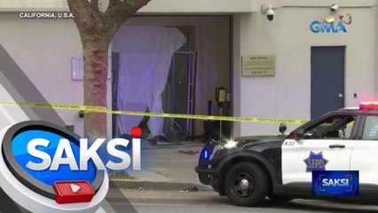 Kotse, bumangga at lumusot sa loob ng Chinese consulate sa San Francisco | Saksi