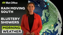 Met Office Morning Weather Forecast 11/10/23 - Rain moving south, blustery showers