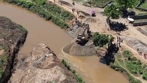 Haitianos desvían un tramo del río Masacre