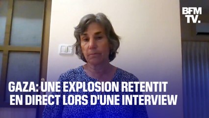 Une explosion retentit lors de l'interview de cette Américaine à CNN, coincée à Gaza