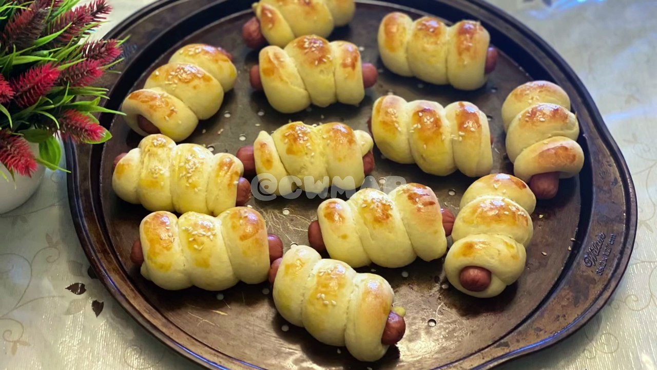 Fluffiest Hotdog Bakery Style Sausage Buns Recipe | Easy Homemade Hot dog in a bun Recipe By CWMAP