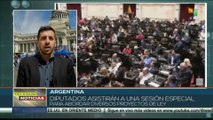 Diputados argentinos asisten a sesión especial