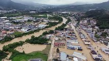 Sobe para 135 total de cidades atingidas por chuvas em Santa Catarina