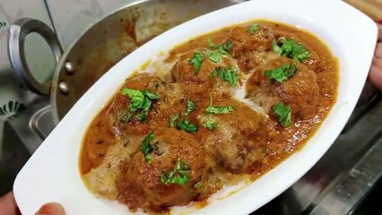 बिना तेल मे तले एक चम्मच तेल से बनाये शानदार गोभी मलाई कोफ्ता करी जो खाएगा तारीफ करेगाKofta ki sabji