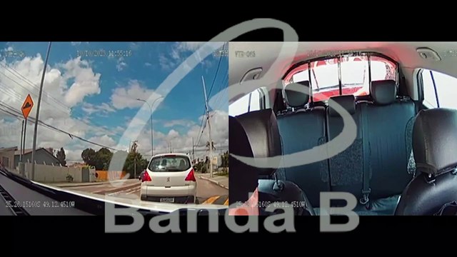 Vídeo mostra abordagem a dupla suspeita de tentar roubar celular em Pinhais