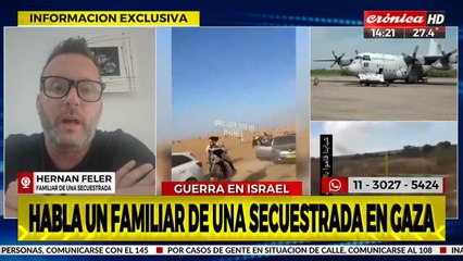 El testimonio de Hernán Feler: "Hamás secuestró a mi tía"