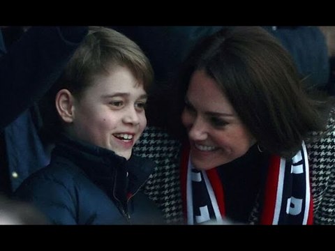 'I'm going to cry!' George sparks fan frenzy as he joins Kate and William at Six Nations