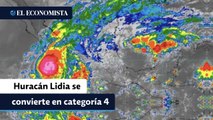 Huracán Lidia se fortalece a categoría 4 cerca de México
