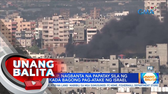 Mahigit 800 Palestino, patay sa patuloy na bakbakan ng Hamas Group at Israeli; 900 na Israeli, nasawi | UB