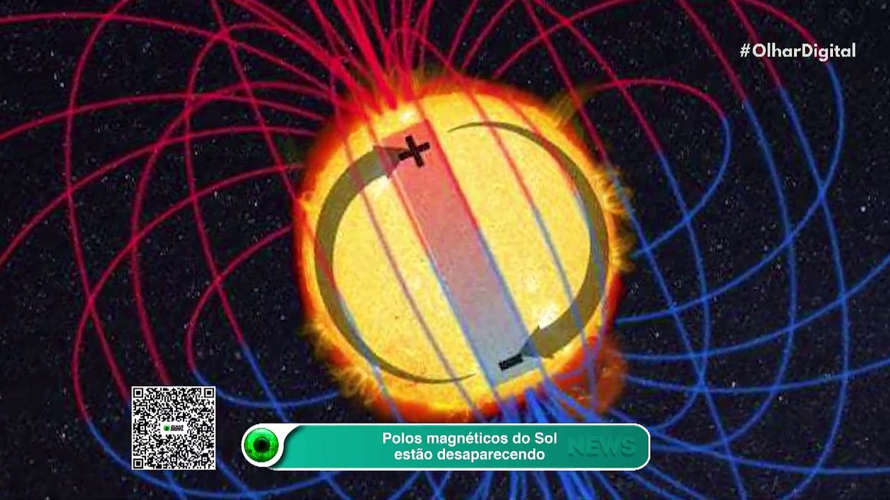 Polos magnéticos do Sol estão desaparecendo