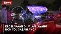 Kecelakaan Tunggal, Mobil Tabrak Truk di Jalan Layang Non Tol Casablanca