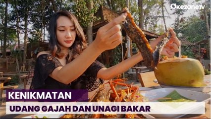 Sensasi Menyantap Udang Gajah dan Unagi Bakar, Bikin Laper