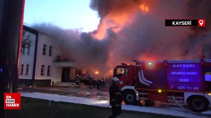 Kayseri'de büyük fabrika yangını