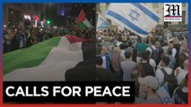 Pro-Palestinian and pro-Israel supporters gather at separate rallies in London