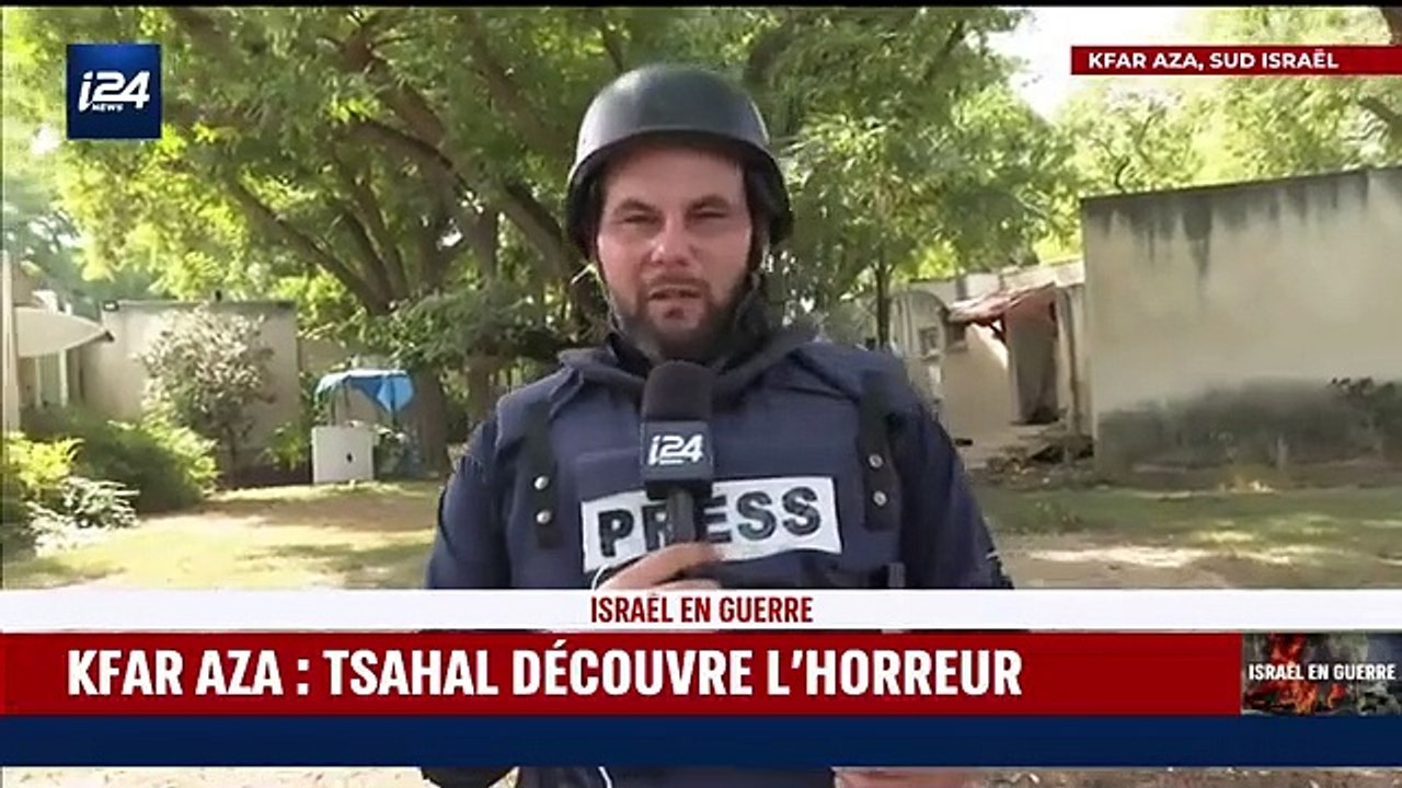 Attaque du Hamas : L'émotion du journaliste Maël Benoliel qui, les yeux rougis et la voix cassée, décrit l'horreur dans le kibboutz de Kfar Aza où des nourrissons, des enfants, des femmes ont été massacrés...