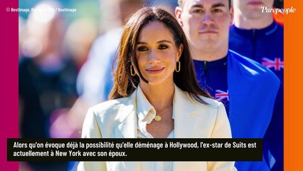 Download Video: Meghan Markle : Épaules dénudées et blazer immaculé, la duchesse laisse le prince Harry sans voix à New York