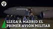 Llega a Madrid el primer avión militar con más de 200 evacuados y despega el segundo hacia Israel