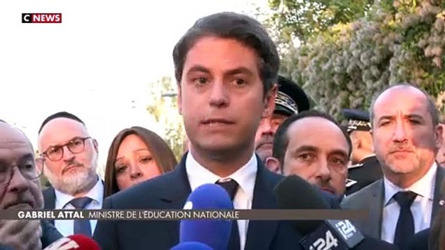Attaque du Hamas - Le ministre de l’Education Gabriel Attal met en garde contre les appels à venir tracter ou manifester devant des écoles: Laissez nos enfants tranquilles ! - Regardez