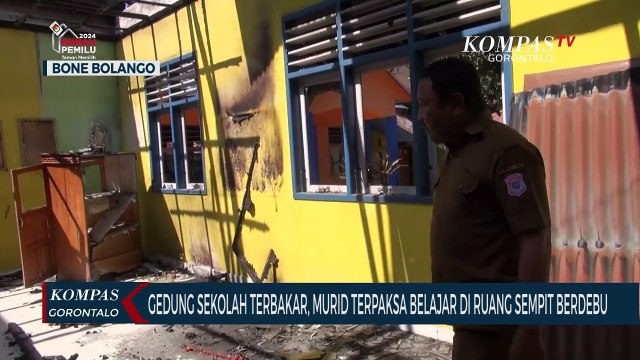 Gedung Sekolah Terbakar, Murid Terpaksa Belajar di Ruang Sempit dan Berdebu