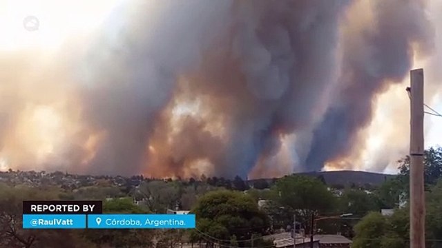 Shocking forest fires in Cordoba, Argentina