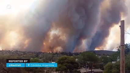 Shocking forest fires in Cordoba, Argentina