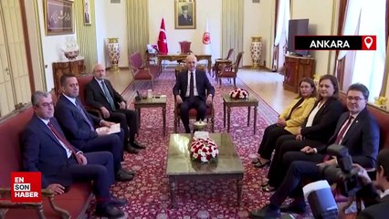 Kemal Kılıçdaroğlu, Numan Kurtulmuş'u TBMM'de ziyaret etti