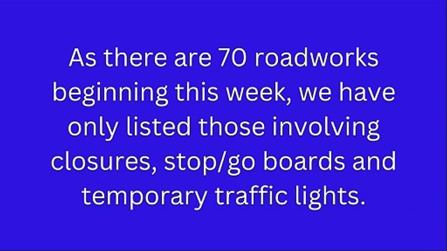 Preston roadworks starting Oct 16 - Oct 22