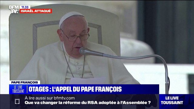 Le pape demande la libération des otages israéliens et se dit très préoccupé pour Gaza