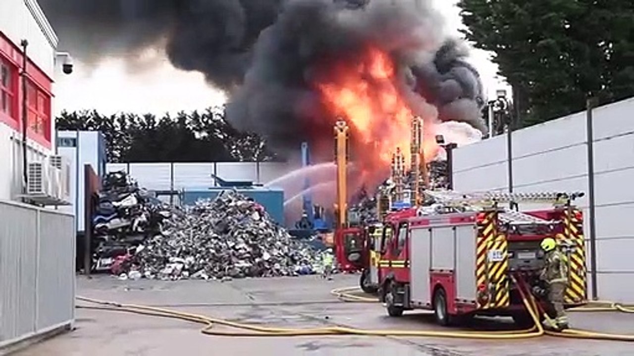 Fire at Tipton scrap yard