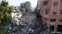 Palazzi sventrati e macerie, la devastazione di Gaza vista dal drone