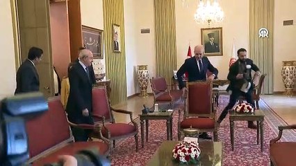 Kılıçdaroğlu, TBMM Başkanı Numan Kurtulmuş'u ziyaret etti