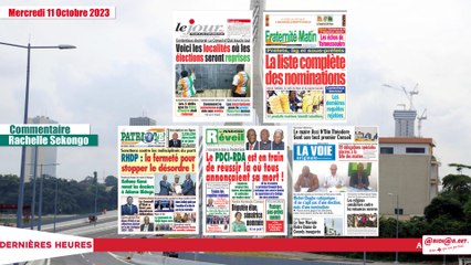 titrologue du 11 OCTOBRE 2023: Contentieux électoral le conseil d'Etat boucle Tout