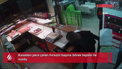 Hırsız neye uğradığını şaşırdı! İş yeri sahibine yakalanınca...
