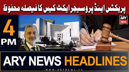 ARY News 4 PM Headlines 11th October 2023 | Faisla Mehfooz!