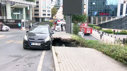 La chaussée s'est effondrée à Şişli, une femme a été blessée