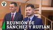 Sánchez se reúne con el portavoz de ERC, Gabriel Rufián