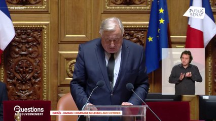 Gérard Larcher rend hommage aux victimes israéliennes et parle de « crime contre l’humanité »