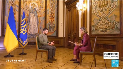 Volodymyr Zelensky apporte son soutien à Israël et accuse la Russie de soutenir le Hamas