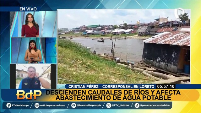 Loreto: pobladores afectados por desabastecimiento de agua por bajo caudal de ríos