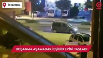 Boşanma aşamadaki eşinin evini taşladı, dakikalarca korna çalıp küfürler yağdırdı