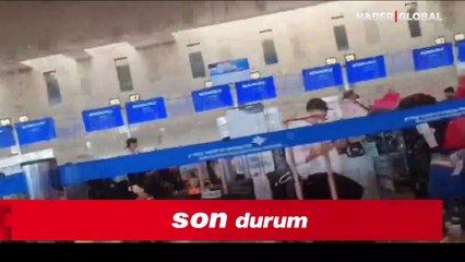 Hamas Ben Gurion Havalimanı'na roket attı! Yaşan panik anları kamerada