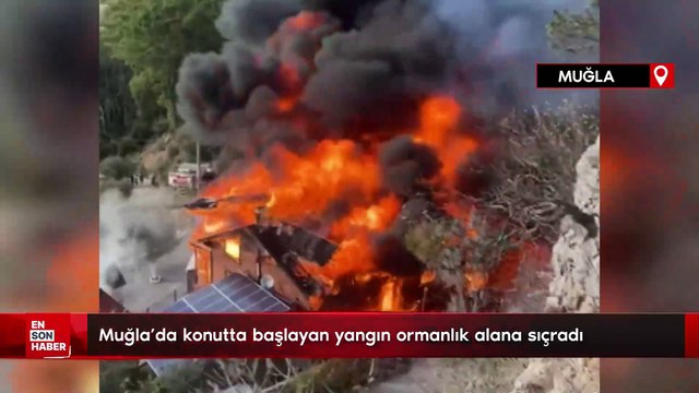 Muğla'da orman yangını: Konutta başlayan yangın ormanlık alana sıçradı