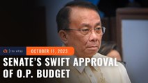 Senate panel approves Office of the President budget in under 30 minutes