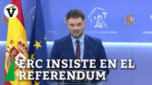 Gabriel Rufián (ERC) insiste a Pedro Sánchez con el referéndum: 