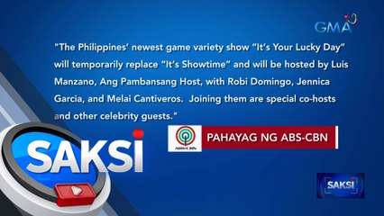 "It's Showtime," papalitan muna ng game variety show kasama sina Luis Manzano, Robi Domingo, Jennica Garcia at Melai Cantiveros | Saksi