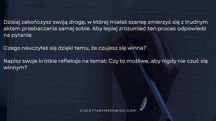 Dzień 5 Jak wybaczyć samej sobie