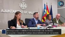 El portavoz municipal de Vox pone una bandera española sobre el acento en valenciano de 'Valéncia'