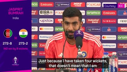 Bumrah 'not very happy' despite four-wicket haul in Afghanistan win