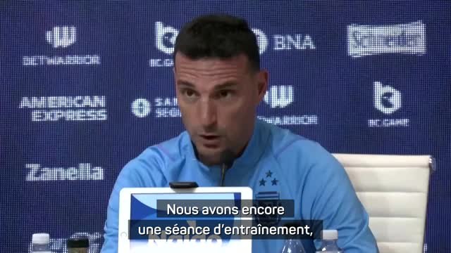 Argentine - Scaloni laisse le doute planer sur une titularisation de Messi