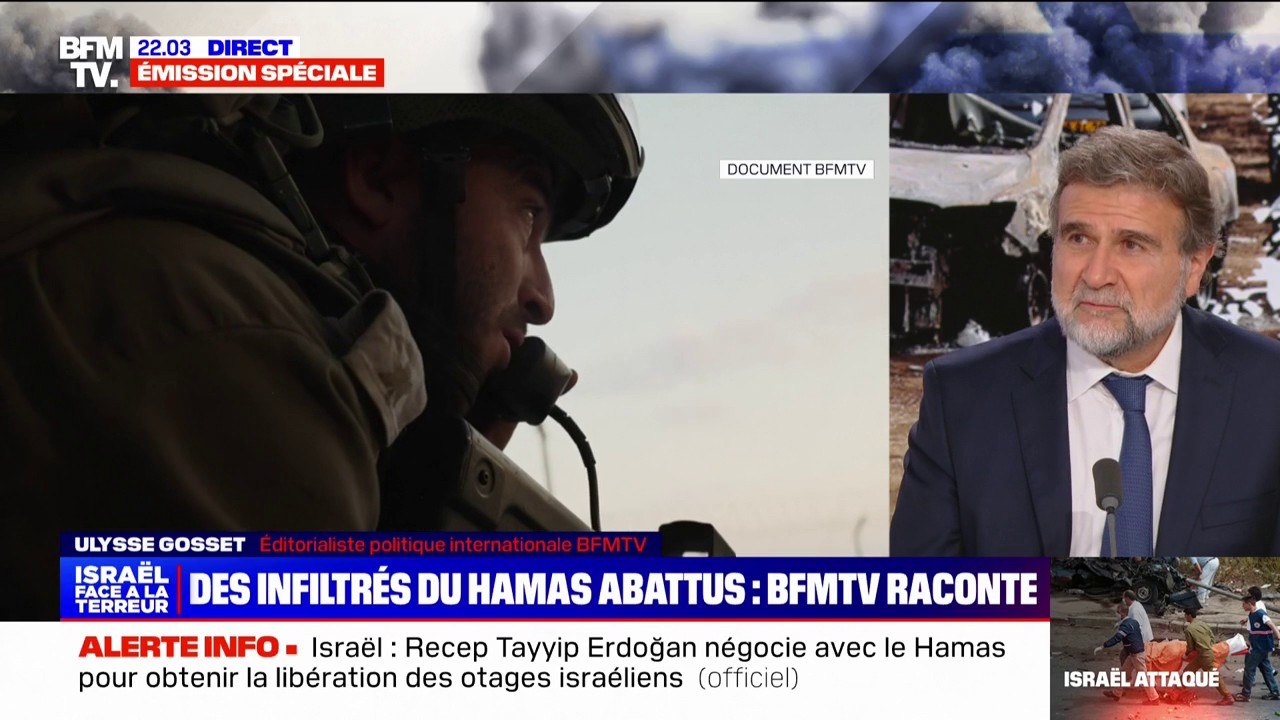 "Il faut saluer le travail de nos équipes qui sont confrontées à l'horreur et leur capacité à réagir pour qu'on puisse recevoir leurs images": Ulysse Gosset rend hommage aux journalistes de BFMTV sur le terrain en Israël